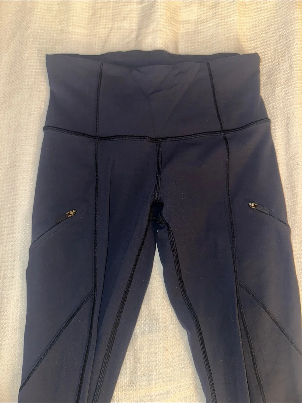 lululemon athletica Navy Mid-Rise Reflective Pocket Leggings